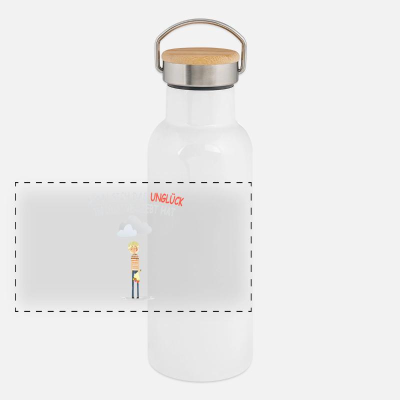 When misfortune has fallen in love with you Panoramic Thermal Bottle with Bamboo Lid
