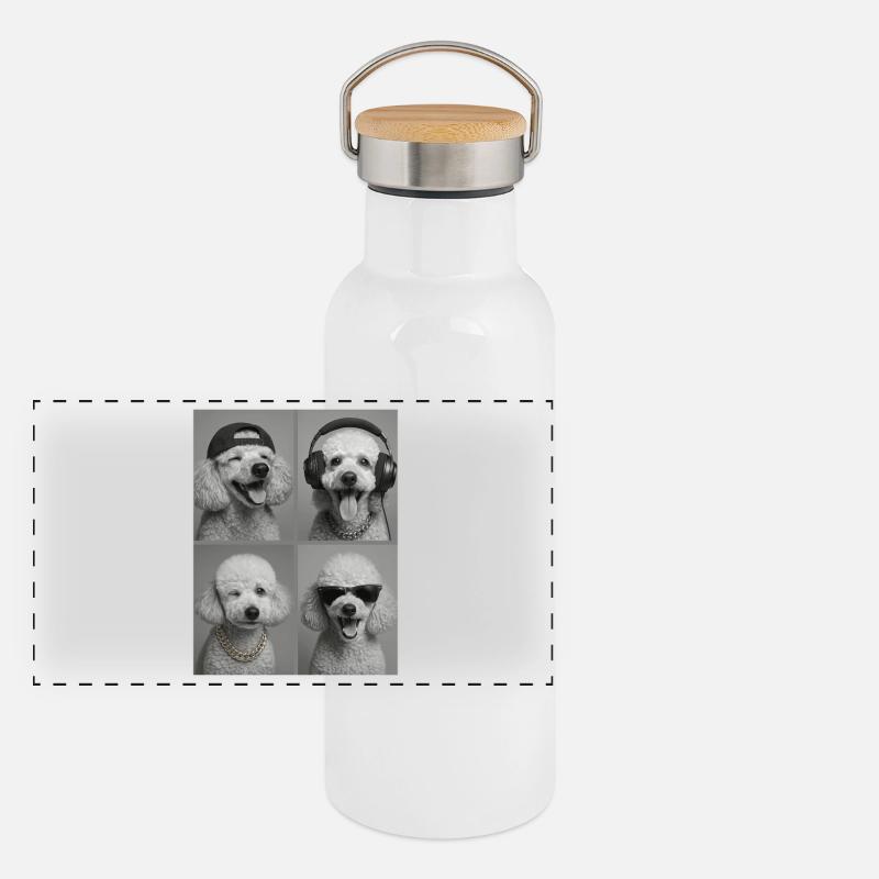Panorama Thermosflasche mit Bambusdeckel