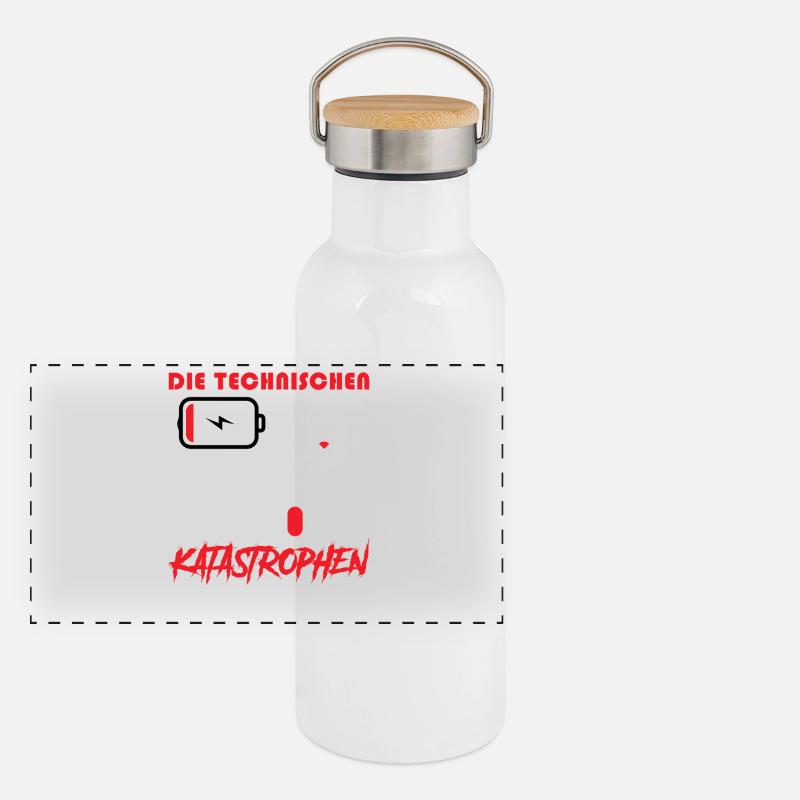 Computer THE TECHNICAL DISASTERS FUNNY Panoramic Thermal Bottle with Bamboo Lid