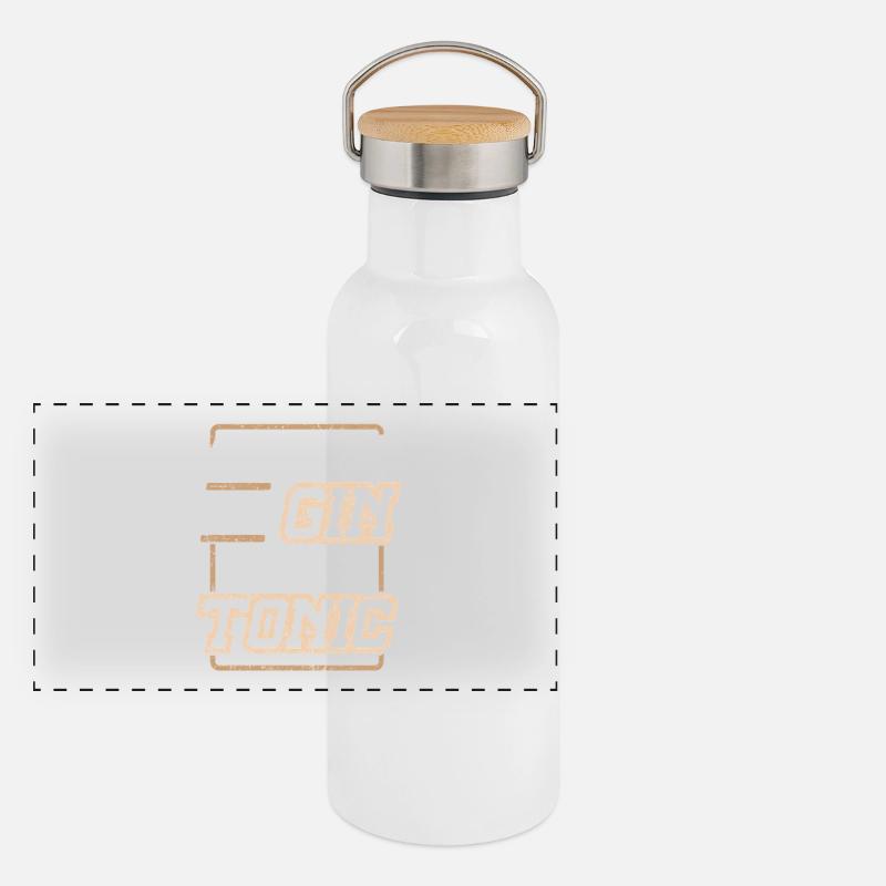 Tu es le gin de mon Tonic Gourde isotherme avec bouchon en bambou