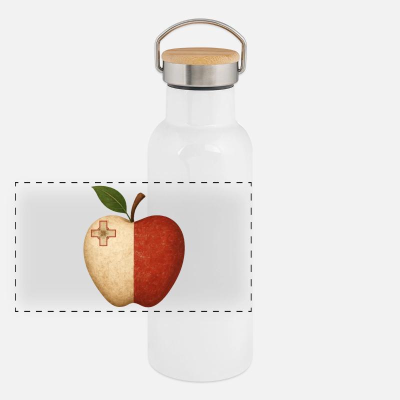 Panorama Thermosflasche mit Bambusdeckel