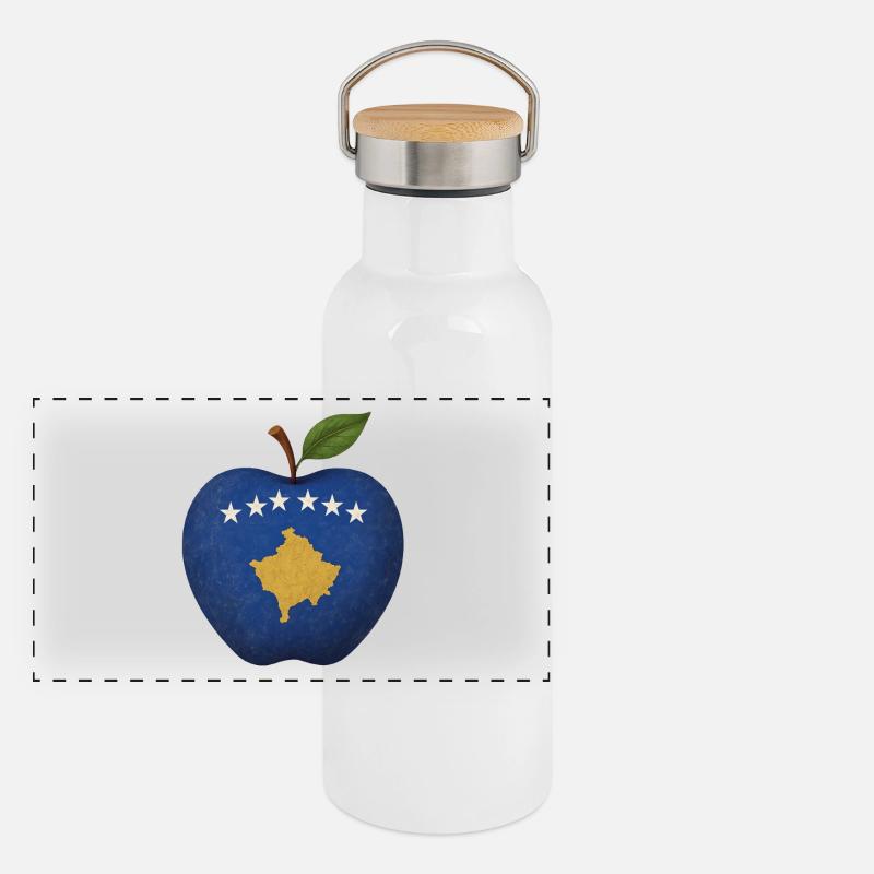 Kosovo Gourde isotherme avec bouchon en bambou