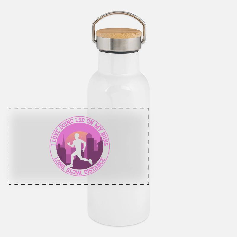 Running I Love Doing LSD On My Runs Marathon Panoramic Thermal Bottle with Bamboo Lid