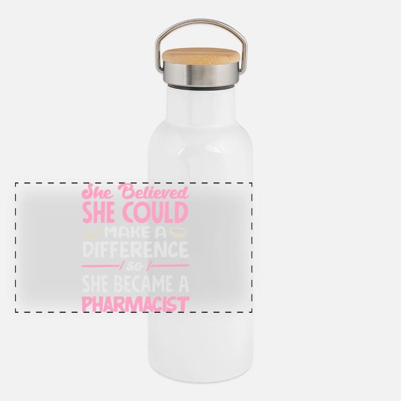 Pharmacist Pharmaceutical Technical Panoramic Thermal Bottle with Bamboo Lid