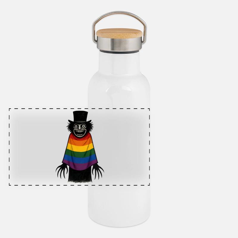 BABASHOOK et Cap Arc-en-ciel Gourde isotherme avec bouchon en bambou