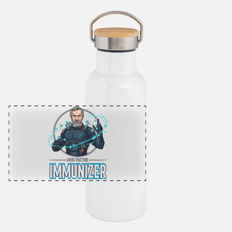 Pasteur Immunizer Armor Gourde isotherme avec bouchon en bambou