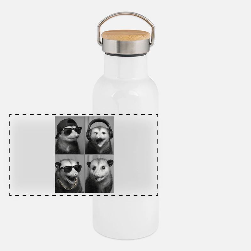 Panorama Thermosflasche mit Bambusdeckel