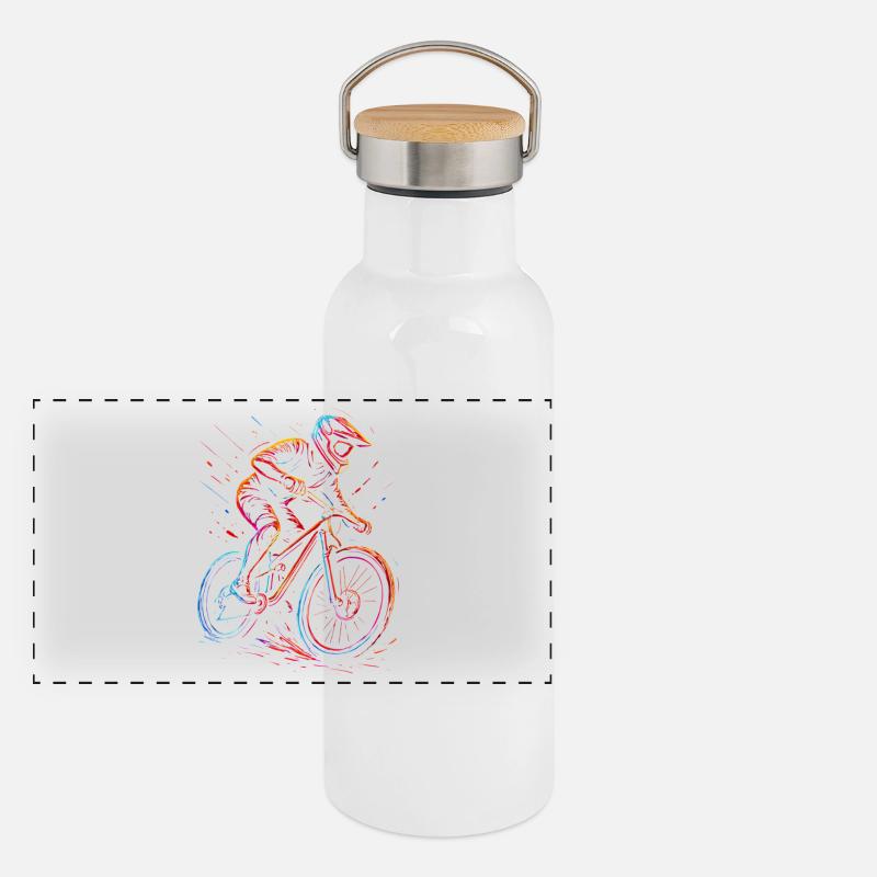 VTT Descente Freeride Gourde isotherme avec bouchon en bambou