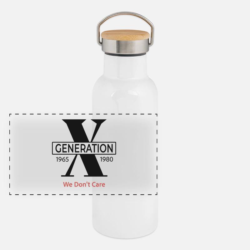  Generation X  We Don’t Care Panorama Thermosflasche mit Bambusdeckel