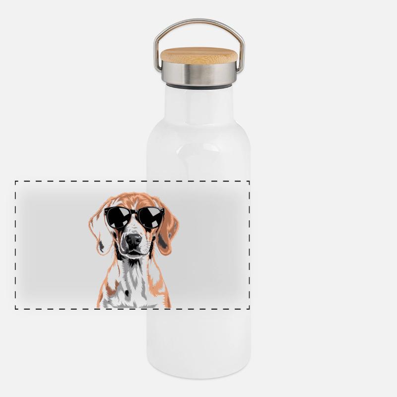 Foxhound anglais Gourde isotherme avec bouchon en bambou