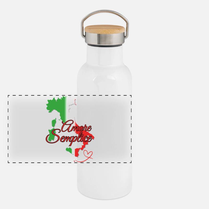 Amore Semplice Italia Panorama Thermosflasche mit Bambusdeckel