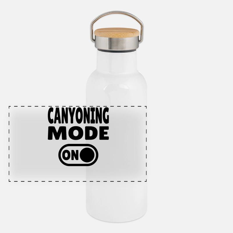 Canyoning Mode ON – Schalter auf Adrenalin Panorama Thermosflasche mit Bambusdeckel