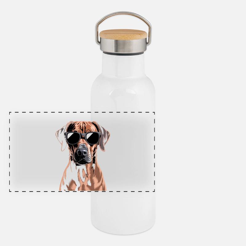 Panorama Thermosflasche mit Bambusdeckel