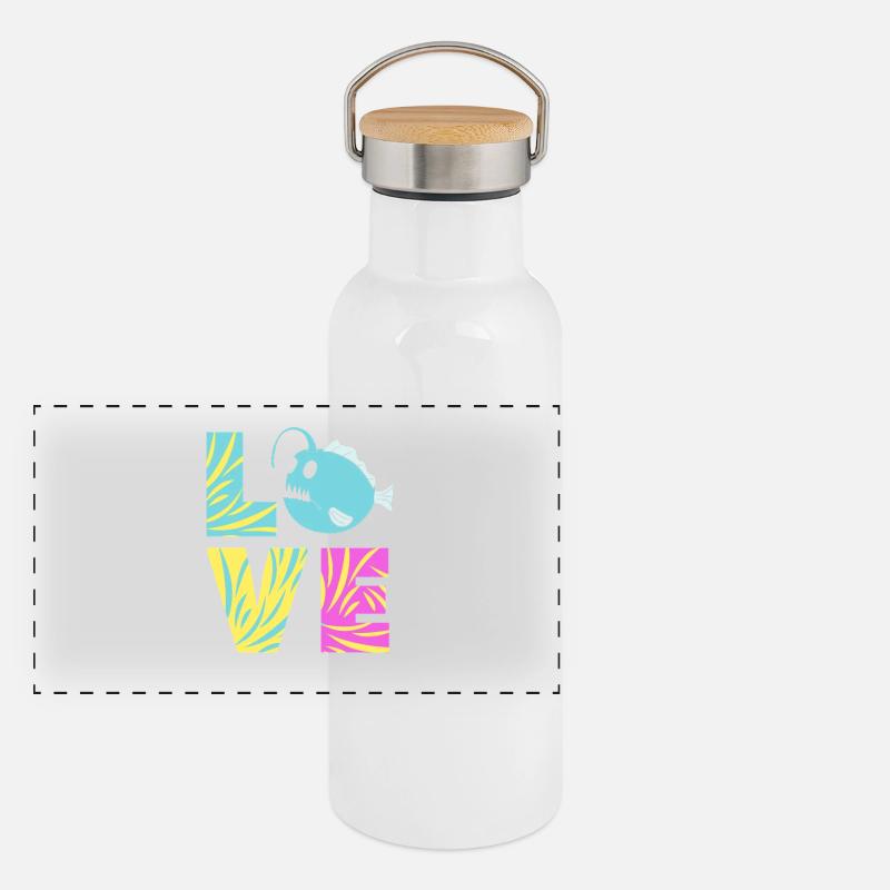 Panorama Thermosflasche mit Bambusdeckel