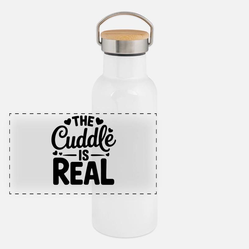 Hugging is real Panoramic Thermal Bottle with Bamboo Lid