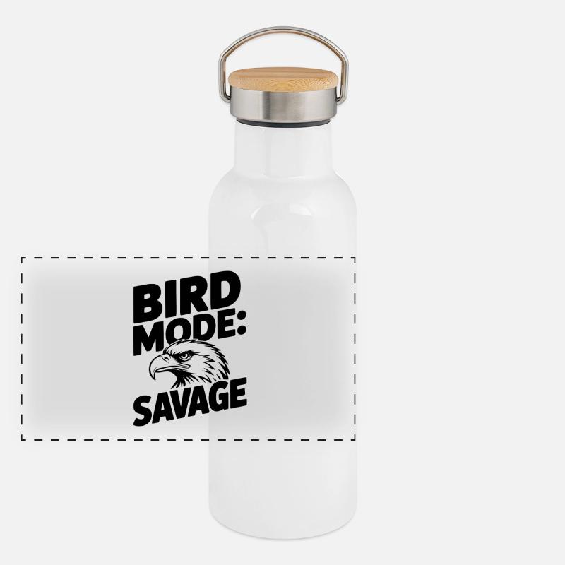 Mode Oiseau : Sauvage Gourde isotherme avec bouchon en bambou