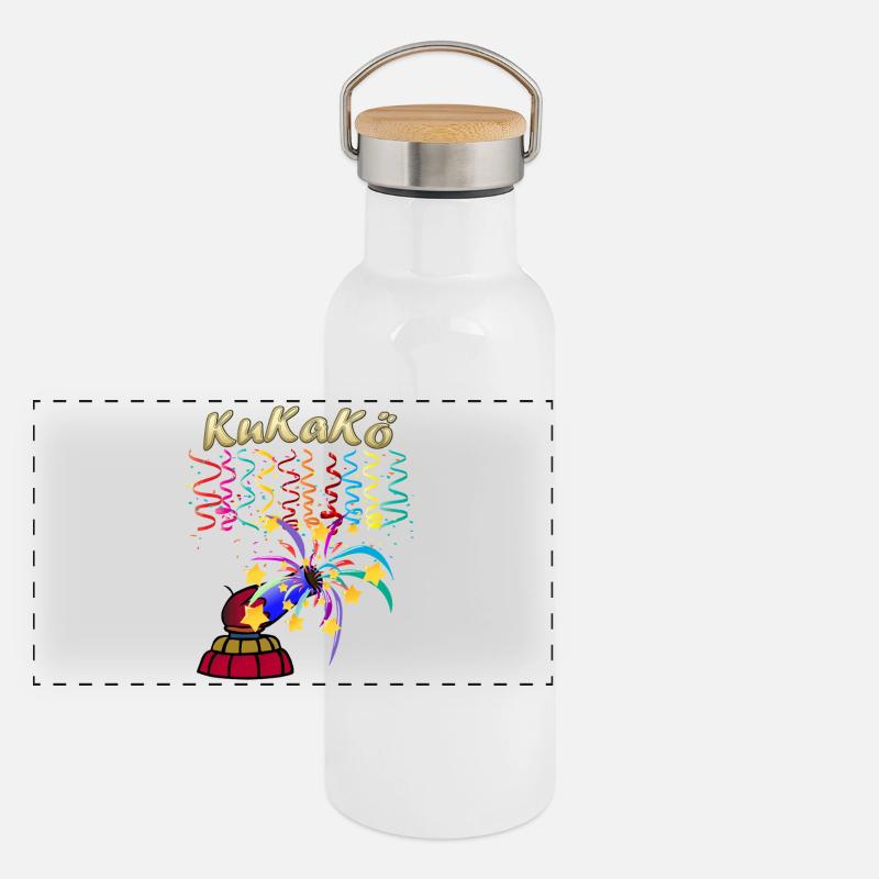 KuKaKö - Carnaval Carnaval Lundi gras Köthen Gourde isotherme avec bouchon en bambou