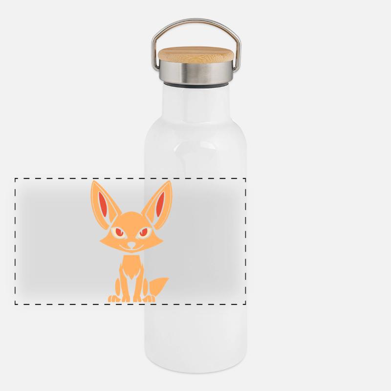 Schakal Panorama Thermosflasche mit Bambusdeckel