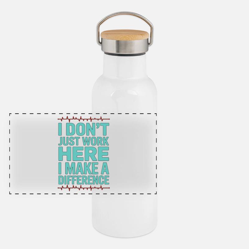 ER Nurse I Don't Just Work Here I Trauma Nurse Panorama Thermosflasche mit Bambusdeckel