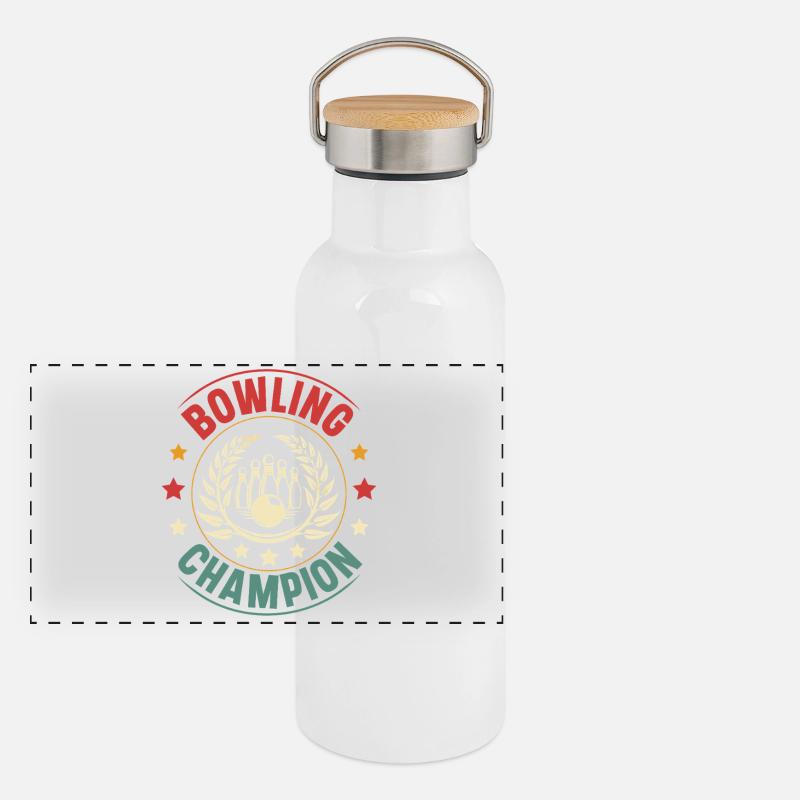 Bowling Gourde isotherme avec bouchon en bambou