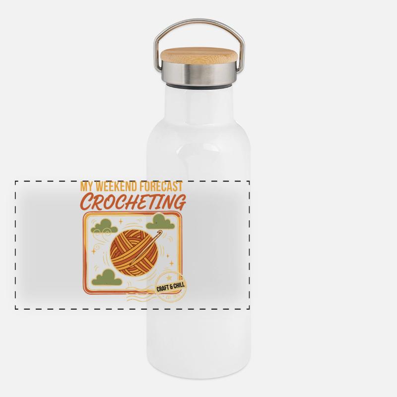 Meine Wochenendvorhersage: Häkelhandwerk und Chill Panorama Thermosflasche mit Bambusdeckel