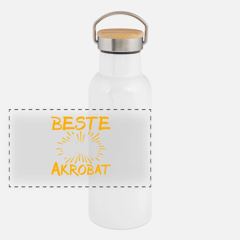 Panorama Thermosflasche mit Bambusdeckel