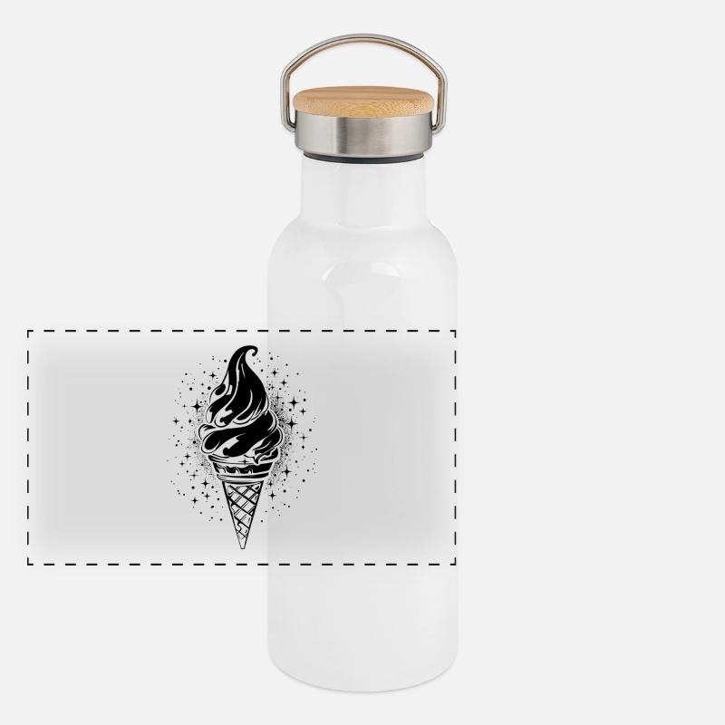 Panorama Thermosflasche mit Bambusdeckel