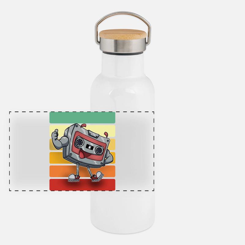 Panorama Thermosflasche mit Bambusdeckel