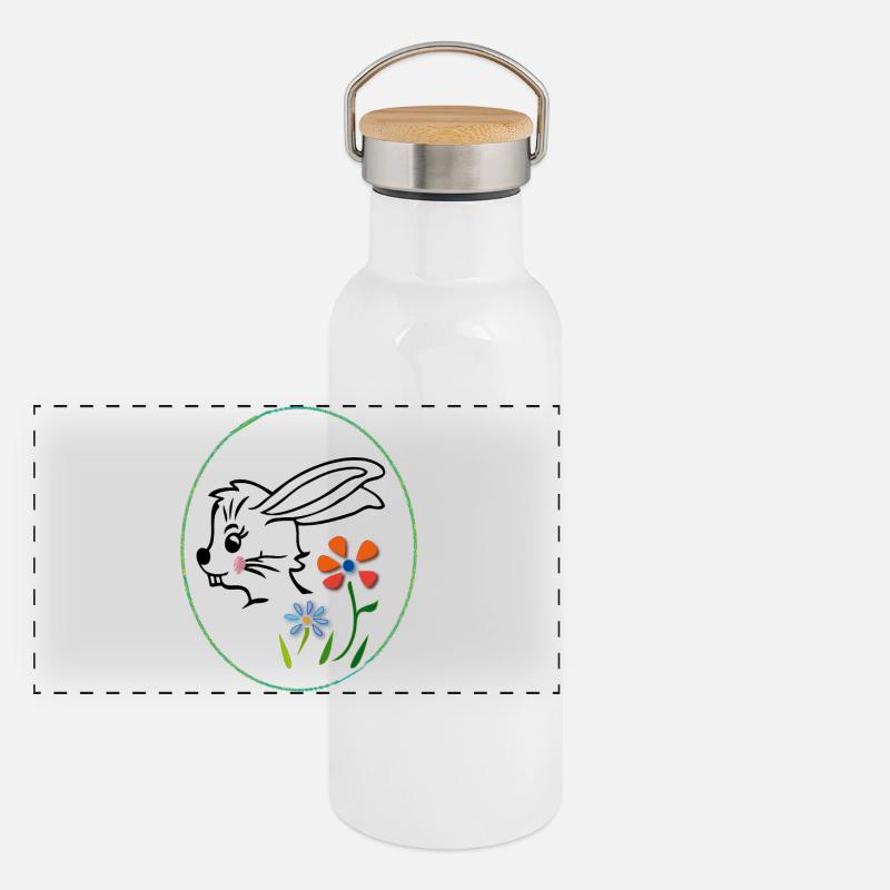 Easter Bunny Panoramic Thermal Bottle with Bamboo Lid