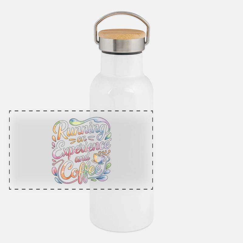 Veteran Nurse Running On Experience Combat Nurse Panorama Thermosflasche mit Bambusdeckel