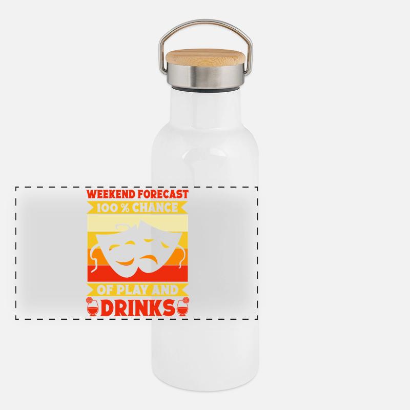 Musical Theatre Weekend Forecast Play & Drinks Panorama Thermosflasche mit Bambusdeckel