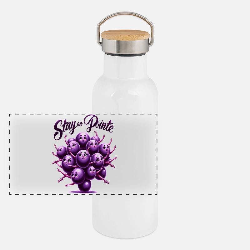 Pointe Grapes Dream Gourde isotherme avec bouchon en bambou