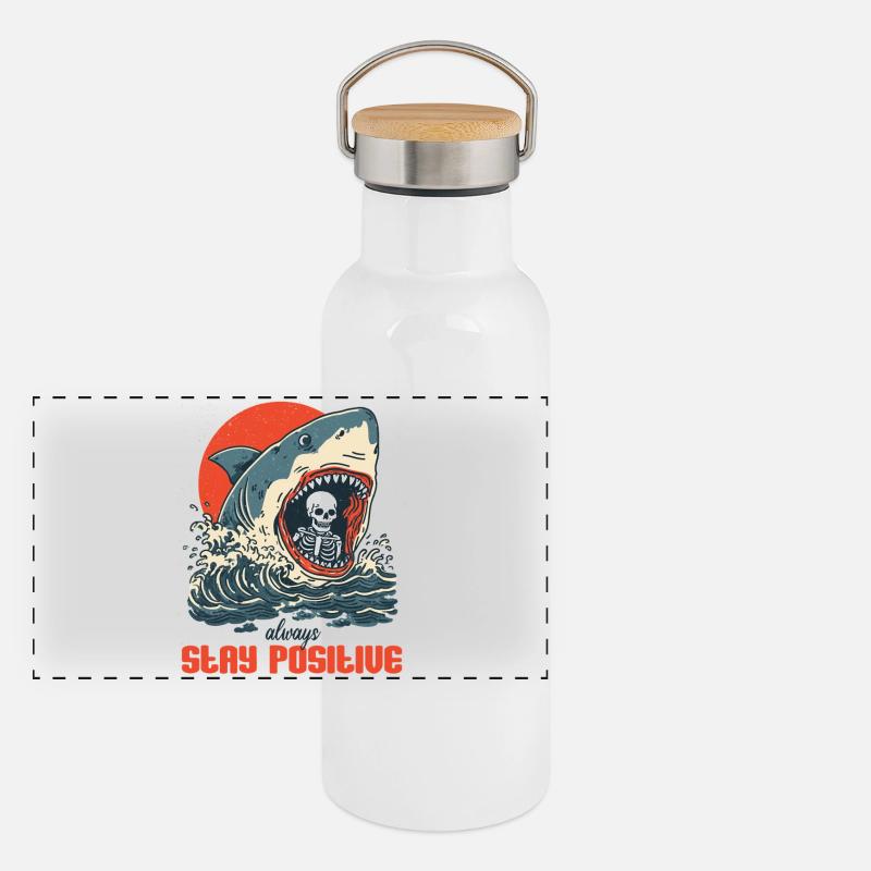 Stay positive no matter what Panoramic Thermal Bottle with Bamboo Lid
