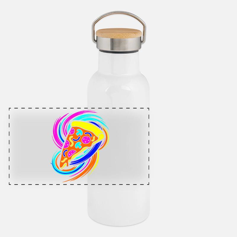 Pizza slice Panoramic Thermal Bottle with Bamboo Lid