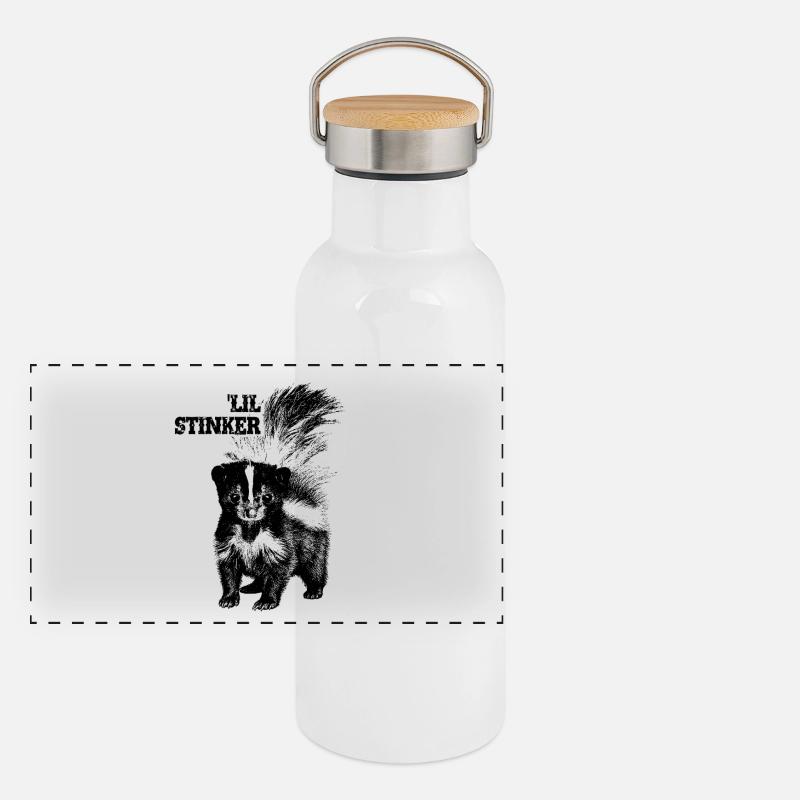 Petit Puant - Petit Puant Gourde isotherme avec bouchon en bambou