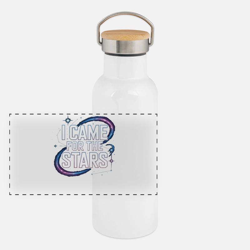 Astronom Galaxy Outerspace Universe Astronomie Panorama Thermosflasche mit Bambusdeckel