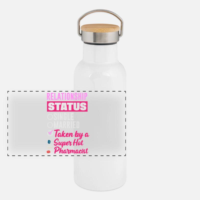 Statut relationnel Pharmacien Technicien en pharmacie Gourde isotherme avec bouchon en bambou