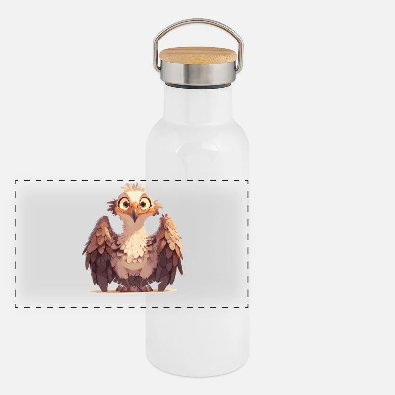 Gourde isotherme avec bouchon en bambou