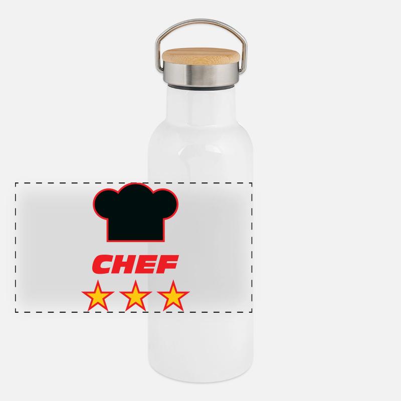 Chef - Kitchen - Cook Panoramic Thermal Bottle with Bamboo Lid
