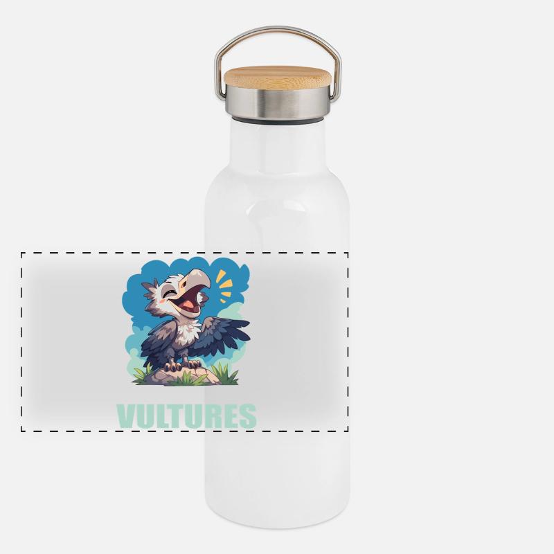 Geier Panorama Thermosflasche mit Bambusdeckel