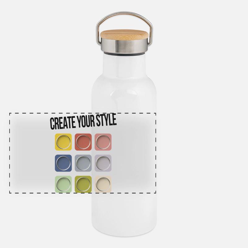 Create Your Style – Be Individual Panoramic Thermal Bottle with Bamboo Lid