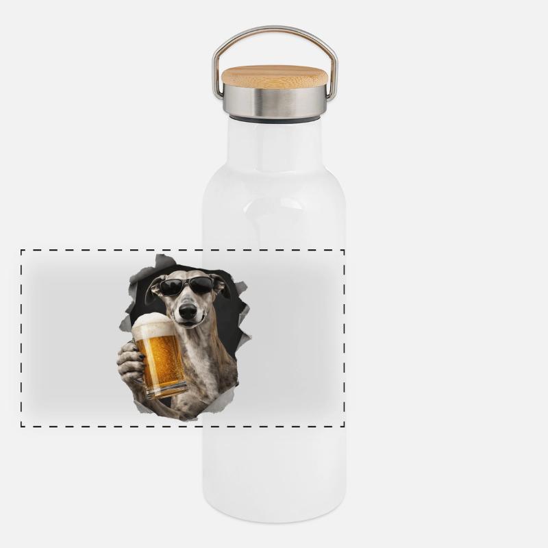 Bière lévrière Gourde isotherme avec bouchon en bambou