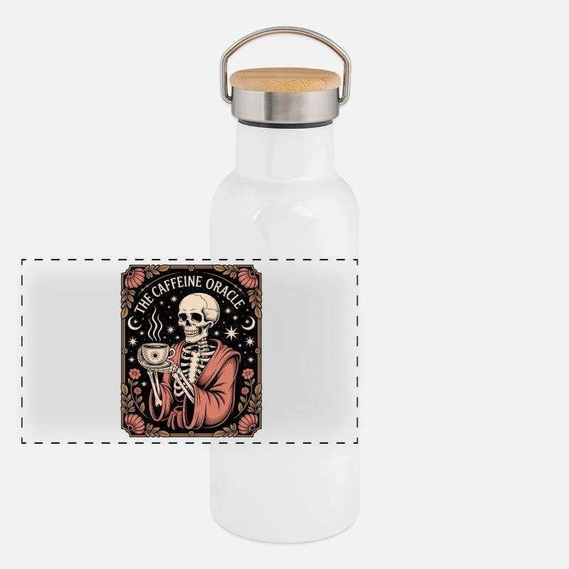 La caféine Oracle Skeleton Oracle Coffee Gourde isotherme avec bouchon en bambou
