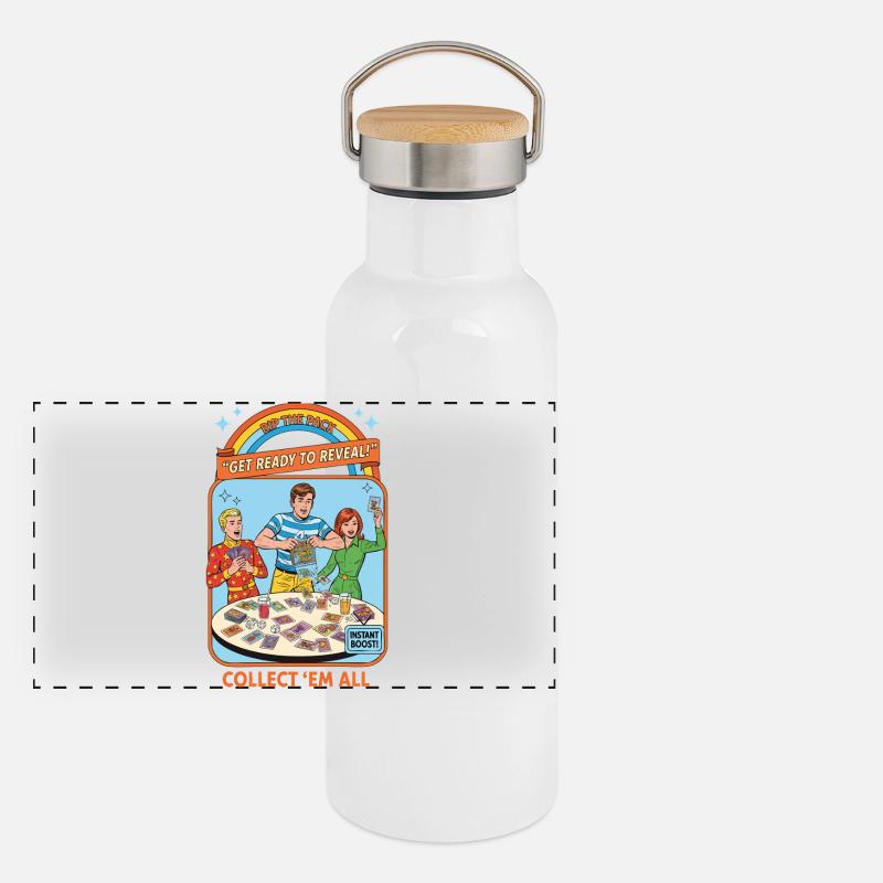 Rip The Pack Préparez-vous à révéler Collectez-les tous Gourde isotherme avec bouchon en bambou