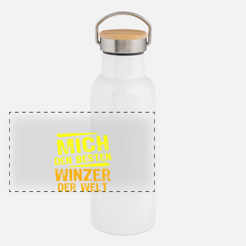 Don du vigneron Gourde isotherme avec bouchon en bambou