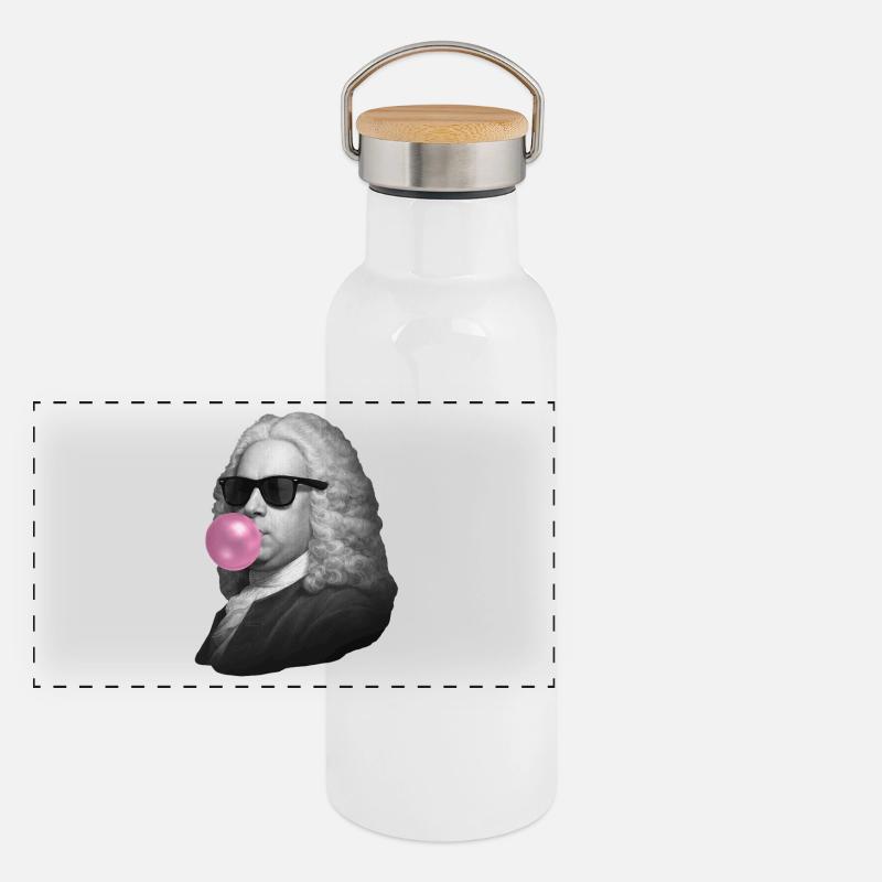 Barock Bubble Pop Panorama Thermosflasche mit Bambusdeckel