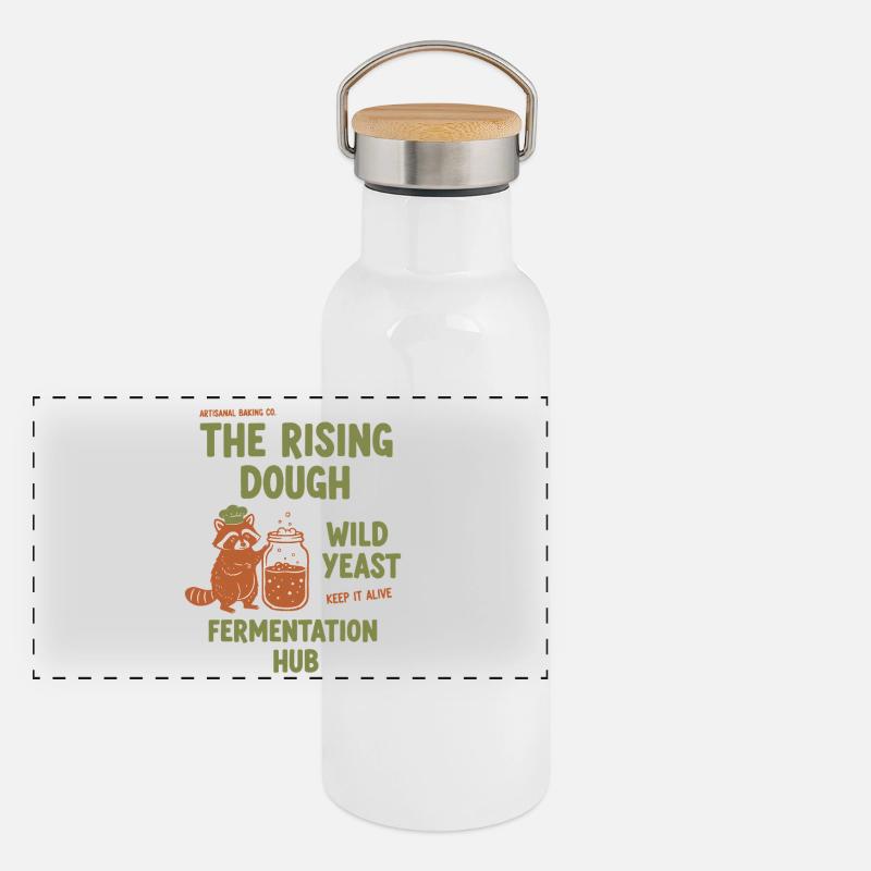 Sauerteigbrot Backbacker Wildhefe steigt auf Panorama Thermosflasche mit Bambusdeckel