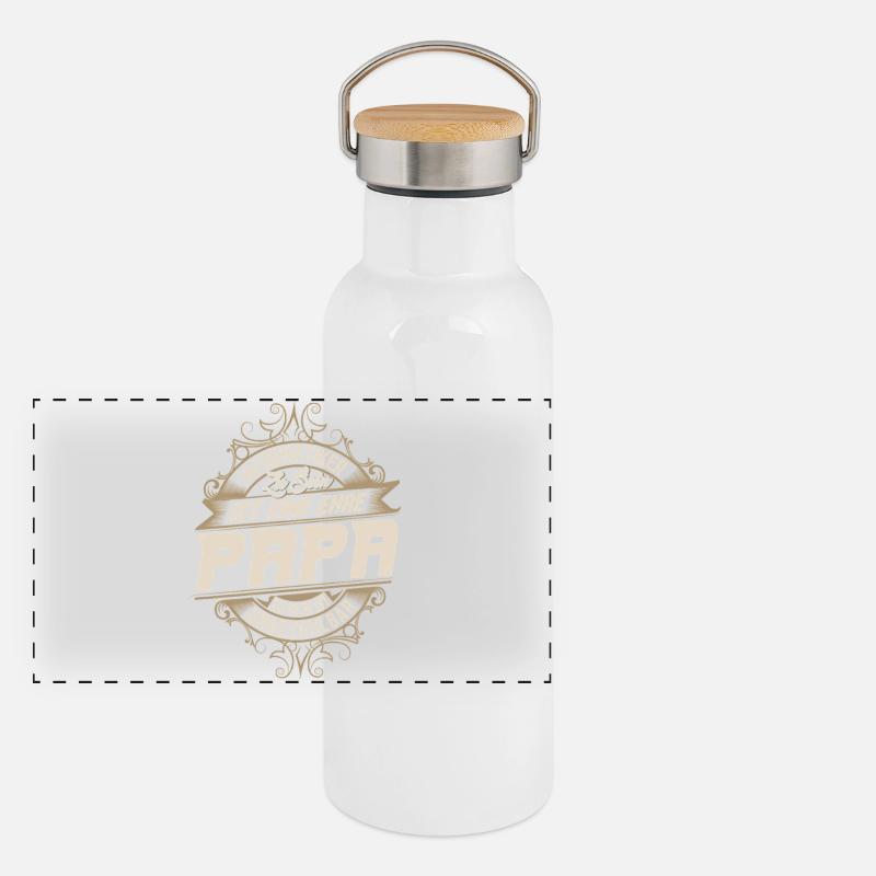 Informatiker Papa Panorama Thermosflasche mit Bambusdeckel