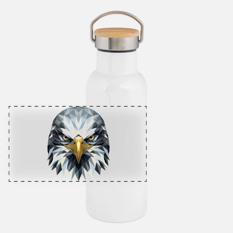 Aigle Pygargue à tête blanche Aigle royal Pygargue à queue blanche Gourde isotherme avec bouchon en bambou