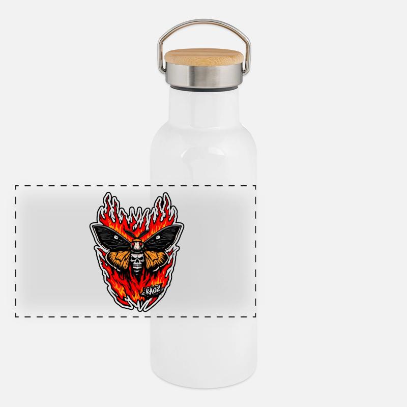 Panorama Thermosflasche mit Bambusdeckel